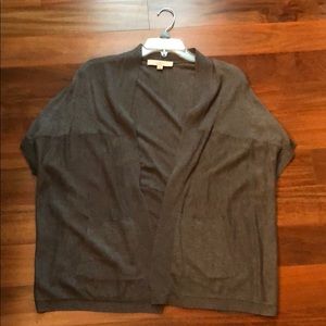 Grey LOFT short sleeved cardigan size M